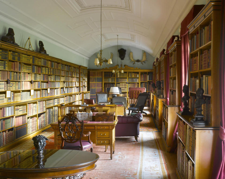 The library at royal residence Sandringham. (Country Life)