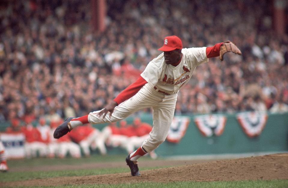 聖路易紅雀傳奇投手Bob Gibson。（MLB Photo by Walter Iooss Jr. /Sports Illustrated via Getty Images）