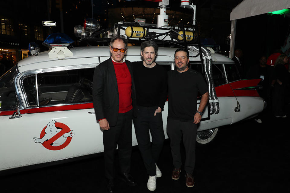 NYC - March 14,2024 President, Sony Pictures Entertainment Motion Picture Group Sanford Panitch, Producer Jason Reitman and President, Sony Pictures Entertainment Motion Picture Group Josh Greenstein at the New York World Premiere of Columbia Pictures' GHOSTBUSTERS: FROZEN EMPIRE at the AMC Lincoln Square Theater.