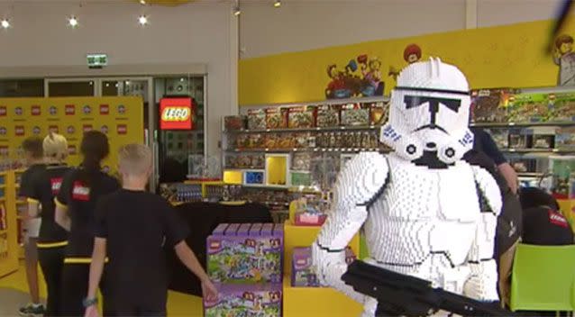 The new Lego store at Dreamworld. Source: 7 News