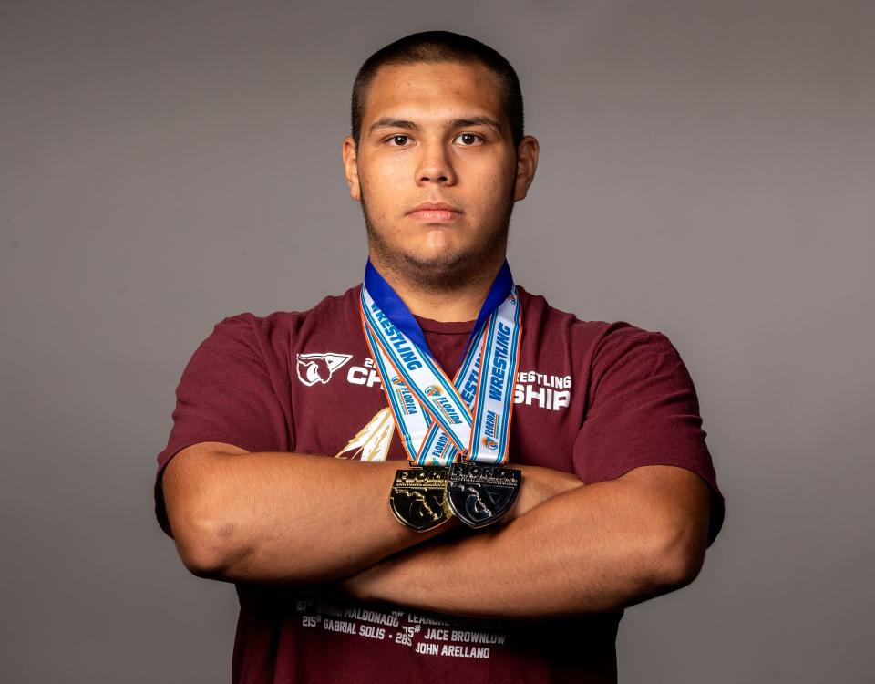 All County Wrestling - Lake Gibson High School - Gabe Solis in Lakeland Fl. Thursday March 22, 2024.
Ernst Peters/The Ledger
