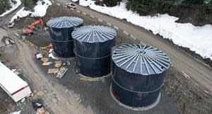 New WTP MBBR tanks installed