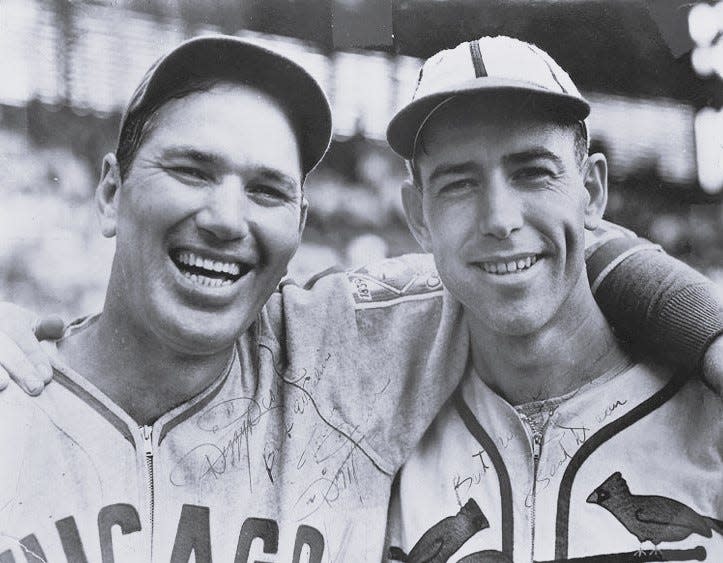 Baseball legends Dizzy and Paul Dean. Paul leased the Lubbock Hubbers franchise in 1950.