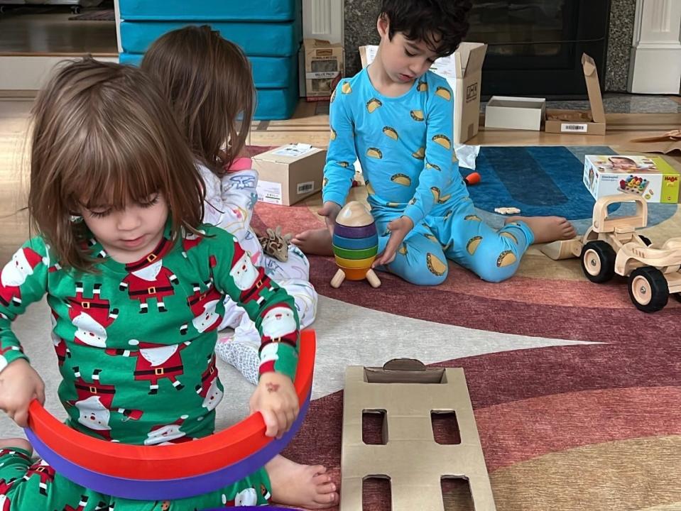 Children playing with toys