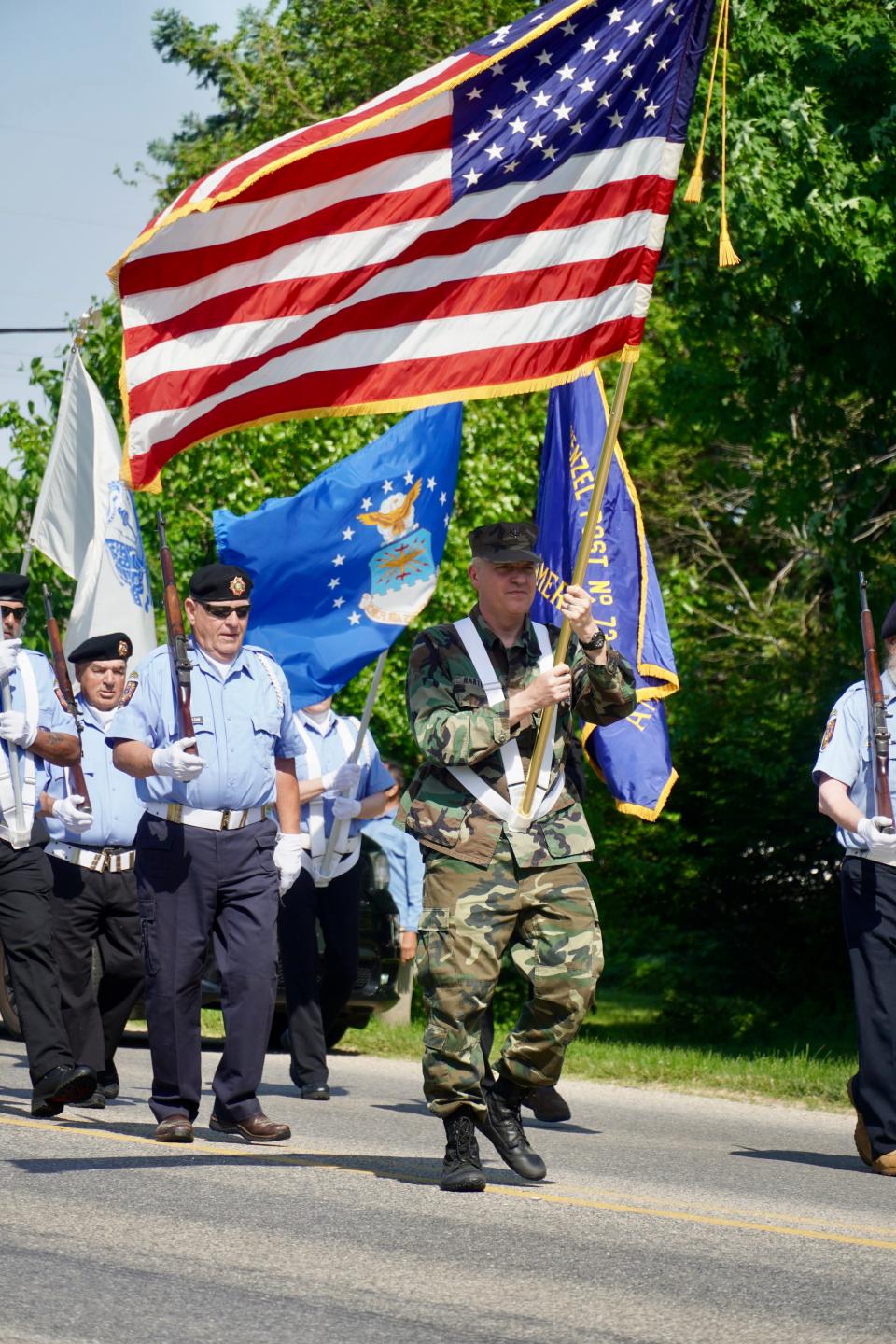 Members of Sturgis American Legion and VFW led Monday's Memorial Day parade in Sturgis.