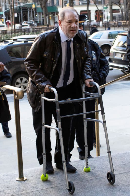 Film producer Weinstein arrives at New York Criminal Court for his sexual assault trial in the Manhattan borough of New York City