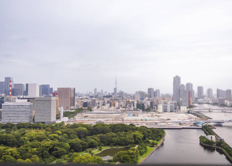 View of the Sumida River with Tokyo Skytree© in the distance, from a Chapter 2 Room