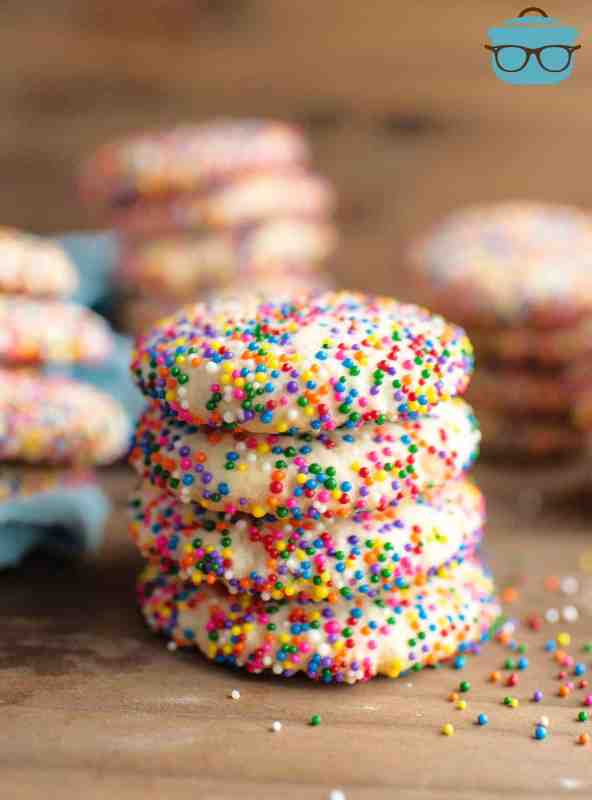 <p>The Country Cook</p><p>These easy homemade Sprinkle Cookies are flavorful, colorful and a deliciously fun cookie recipe that delights even the pickiest cookie eater!</p><p><strong>Get the recipe: <a href="https://www.thecountrycook.net/sprinkle-cookies/" rel="nofollow noopener" target="_blank" data-ylk="slk:Sprinkle Cookies;elm:context_link;itc:0;sec:content-canvas" class="link rapid-noclick-resp">Sprinkle Cookies</a></strong></p><p><strong>Related: <a href="https://www.youtube.com/watch?v=3gzM78mEE30" rel="nofollow noopener" target="_blank" data-ylk="slk:Ice Cream Cookies;elm:context_link;itc:0;sec:content-canvas" class="link rapid-noclick-resp">Ice Cream Cookies</a></strong></p>