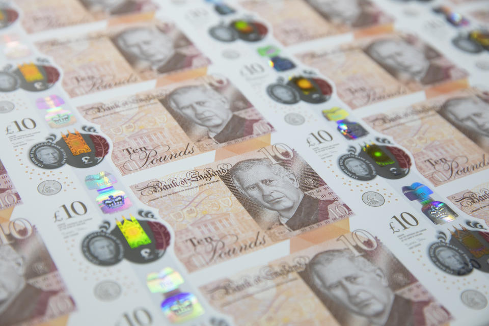 The portrait of the King will appear on existing designs of all four banknotes. Photo: Bank of England