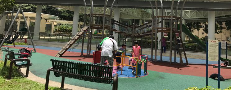 The outdoor playground at City Square Mall. (Photo: Mummy and Daddy Daycare)