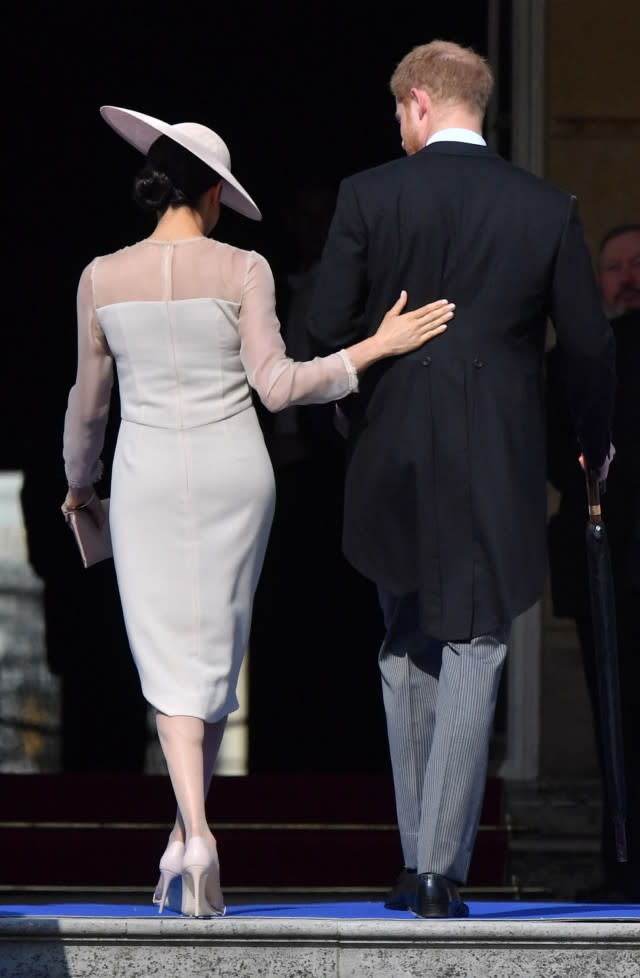 Meghan Markle and Prince Harry at Buckingham Palace