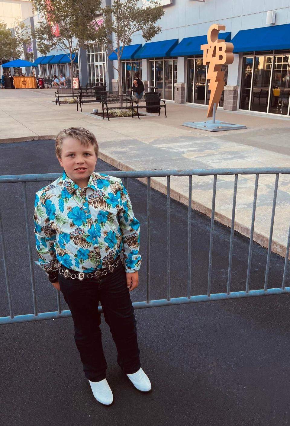 Jett Watts, a fourth grader at Sequiota Elementary, participated in the August 2022 "Elvis Week" in Memphis.