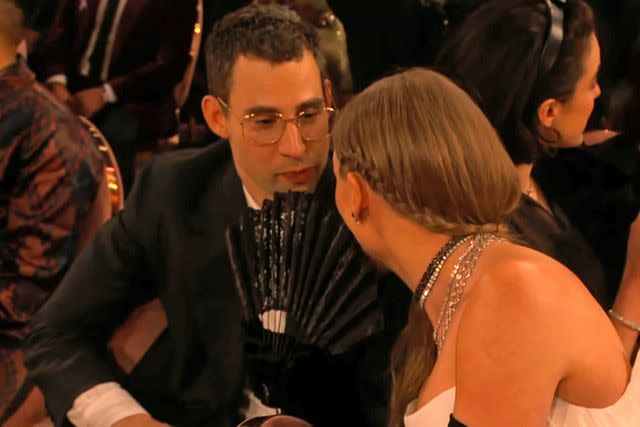 <p>CBS</p> Jack Antonoff and Taylor Swift