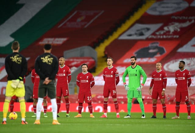 Liverpool and Manchester United held a minute's silence in memory of Gerry Marsden who died on January 3