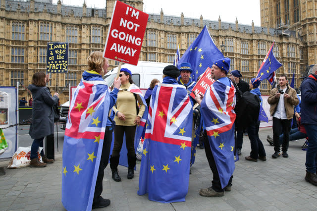 Brexit protests in London, UK - 19 Mar 2019