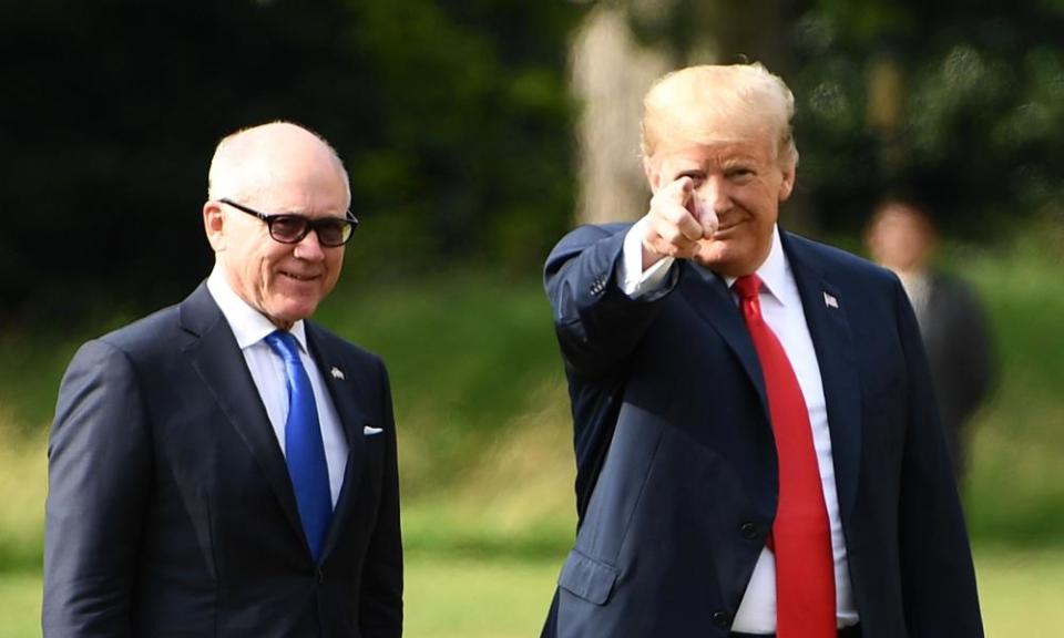 Woody Johnson, left, the US ambassador to London