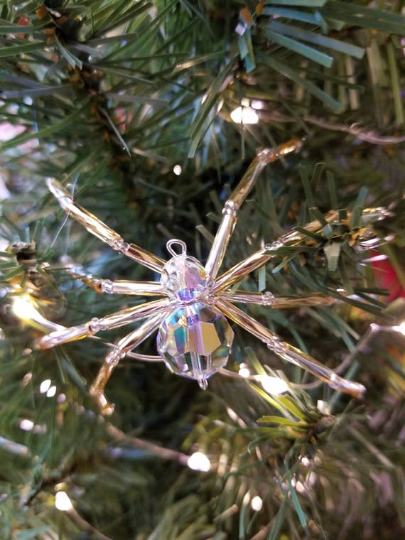 2) Swarovski Crystal Spider Ornament
