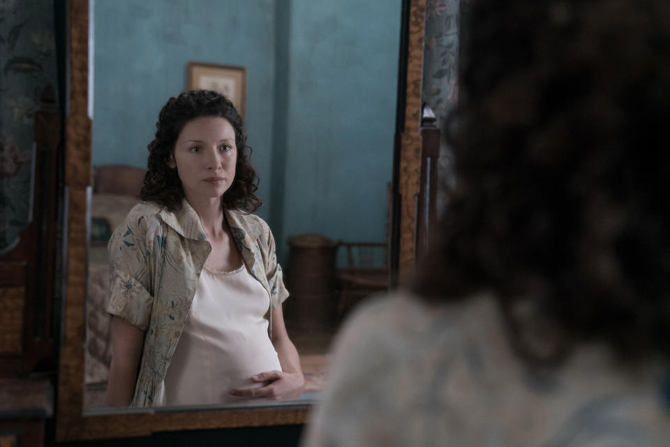 Caitriona Balfe as Claire Randall Fraser in Starz’s <i>Outlander</i>. (Photo: Starz)