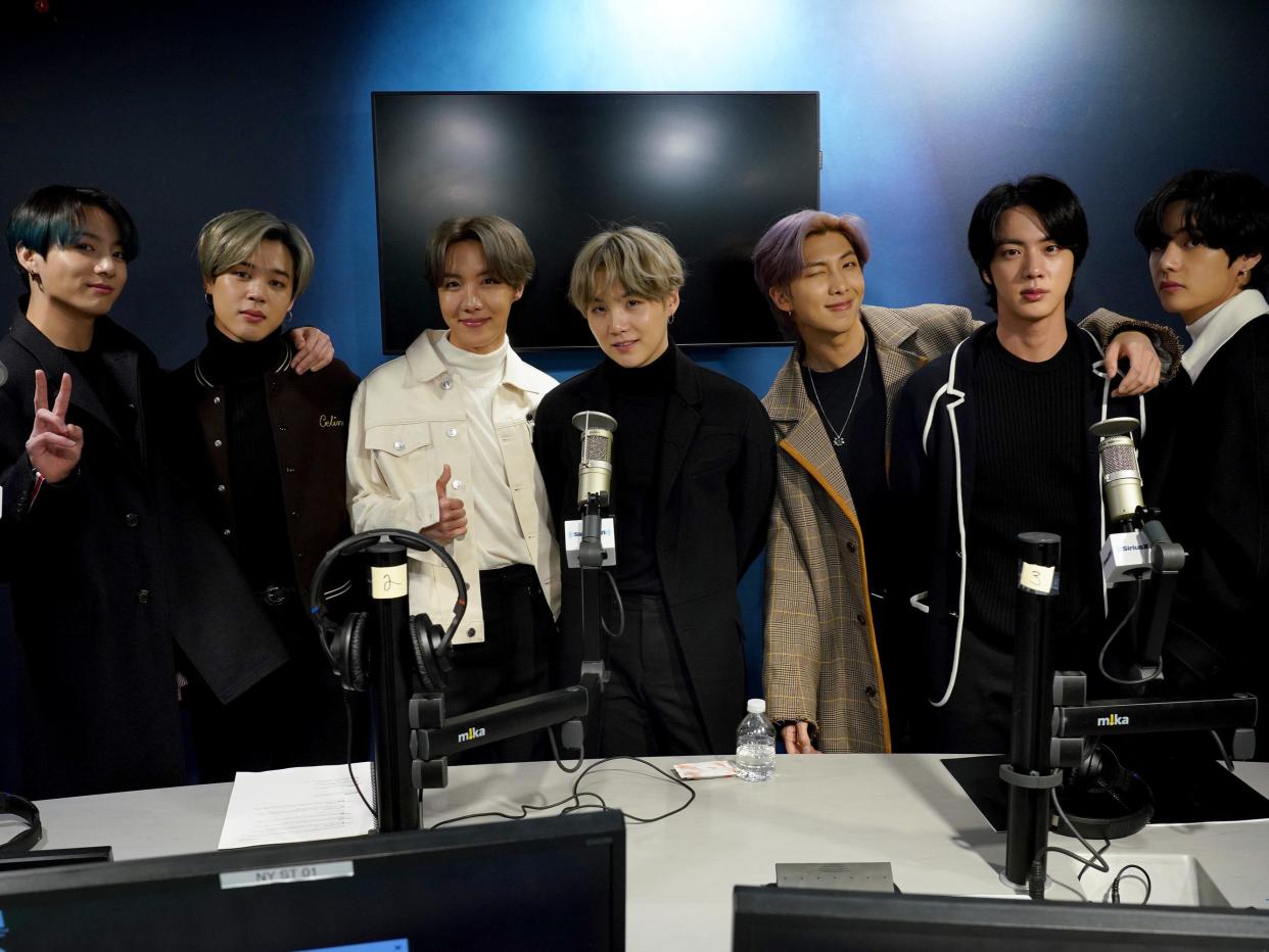 BTS, pictured in 2020 (Getty Images for SiriusXM)
