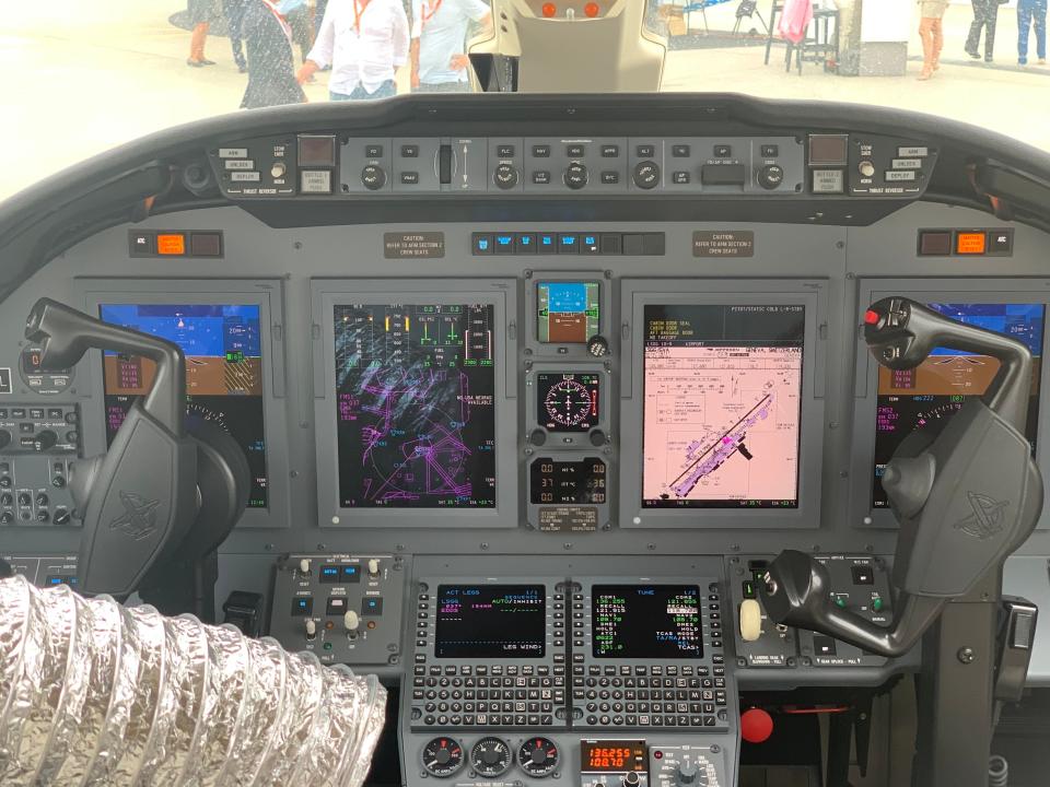 Inside the cockpit of the Cessna Citation XLS Gen2.