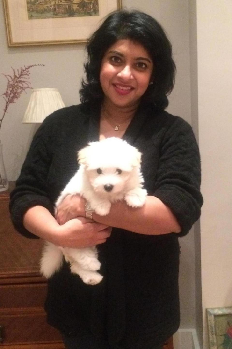 Make up artist and mother of three Renu Williams, 42, is offering a 'substantial' reward for the return of her 17-week-old rare Shitzu crossbreed