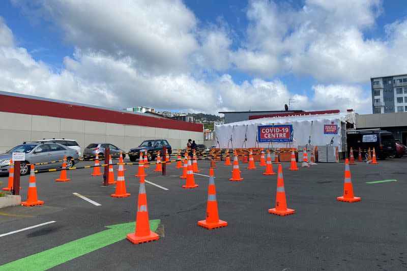 A testing site for the coronavirus disease (COVID-19) is seen in Wellington