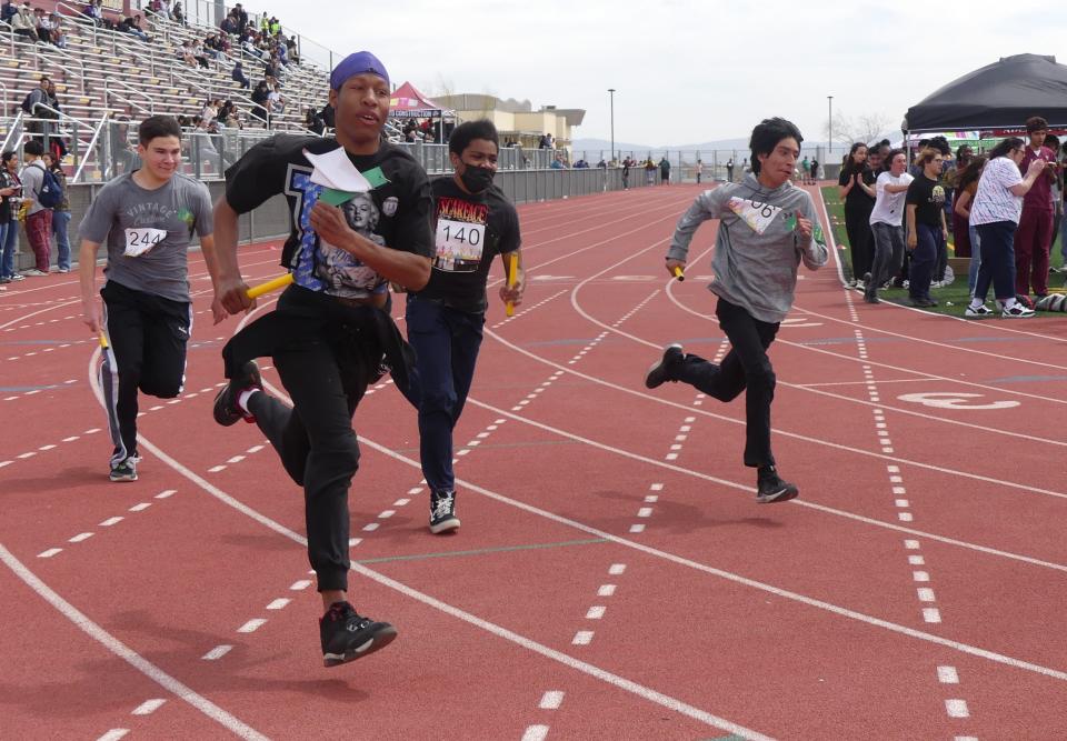 Adelanto High School hosted a "VIP Track and Field Day" on Wednesday for student athletes with special needs. Participating schools included Victor Valley, Silverado and Adelanto high schools. Also, Imogene Garner Hook Junior High School, Lakeview Leadership Academy and Cobalt Institute of Math and Science.