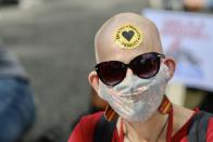 LONDON, UNITED KINGDOM - SEPTEMBER 1: International climate action group Extinction Rebellion protest against climate change at Parliament Square in London, United Kingdom on September 1, 2020. (Photo by Hasan Esen/Anadolu Agency via Getty Images)