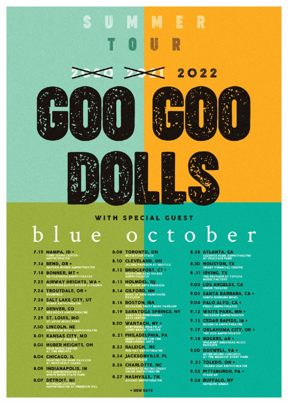 Goo Goo Dolls return to Stage AE.