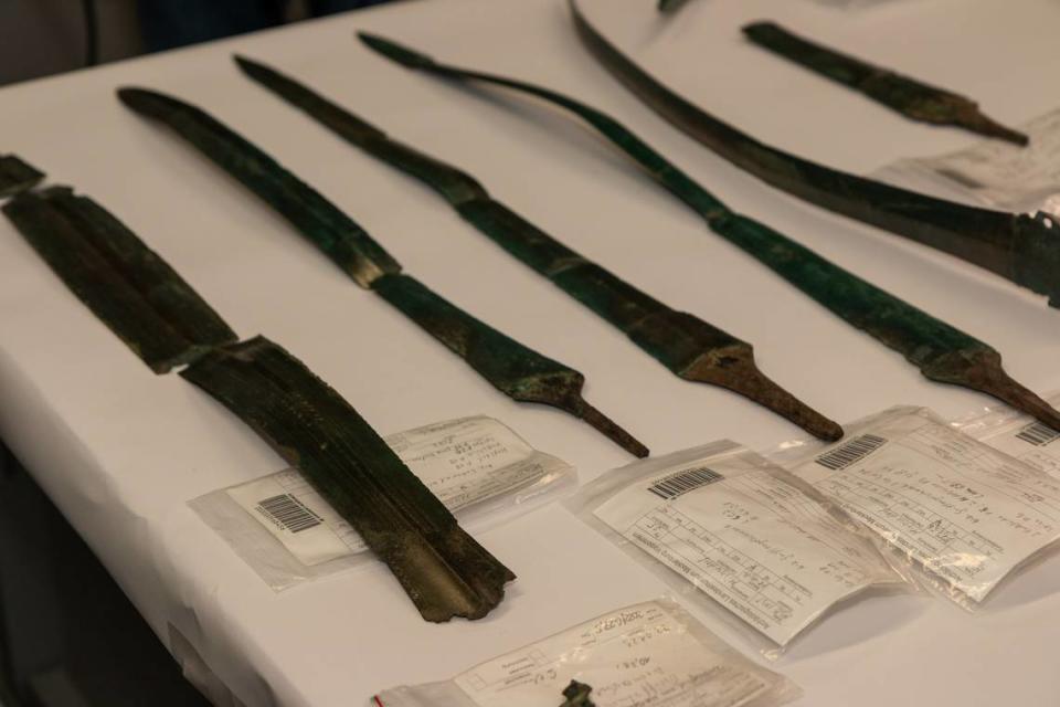 The 3,000-year-old swords found in fragments in Mirow.