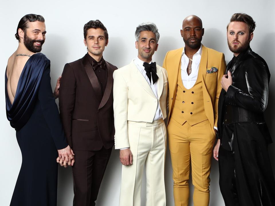 Karamo Brown, Bobby Berk, Antoni Porowski, Tan France, and Jonathan Van Ness in 2020