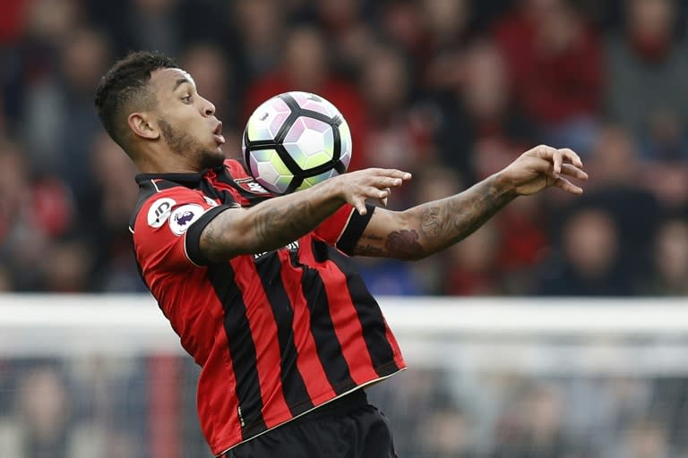 Bournemouth's Joshua King controls the ball during their English Premier League match against West Ham United at the Vitality Stadium in Bournemouth, southern England on March 11, 2017