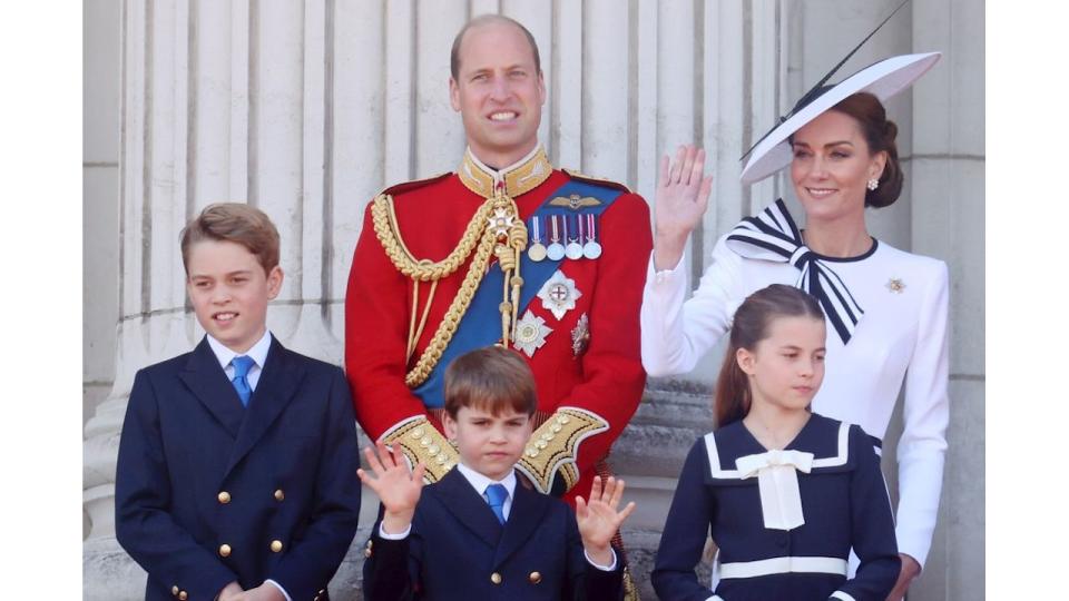 Wales family on balcony at Trooping The Colour 2024