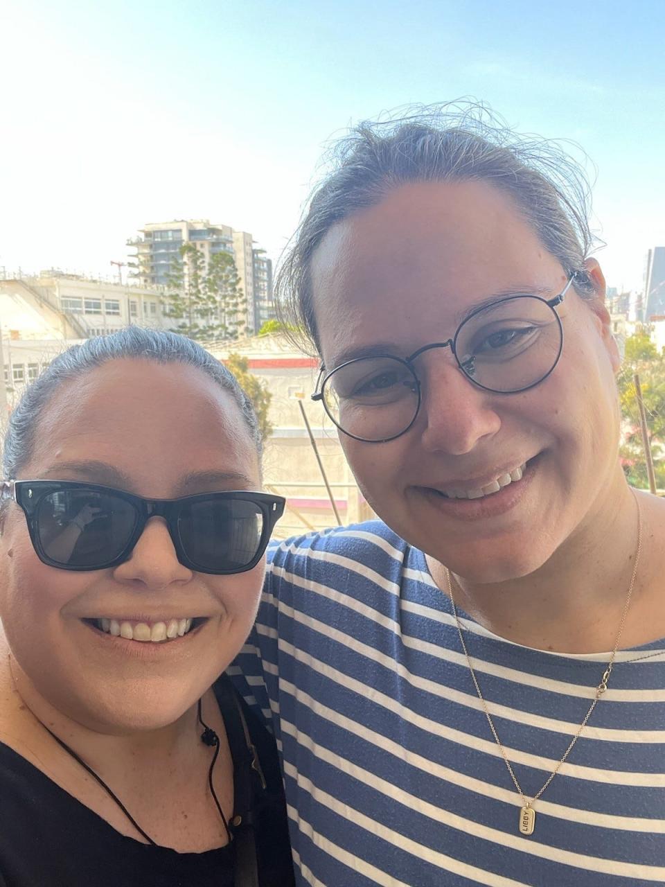 Miryam Rosenzweig, left, president of the Milwaukee Jewish Federation, is pictured with her sister, Devorah Klartag, who lives in Israel. Rosenzweig took a short trip to Israel with leaders of other North American local Jewish Federations.
