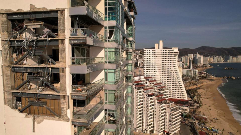 PHOTO: An aerial view of a damaged building, in the aftermath of Hurricane Otis, in Acapulco, Mexico, Nov. 1, 2023. (Jose Luis Gonzalez/Reuters)