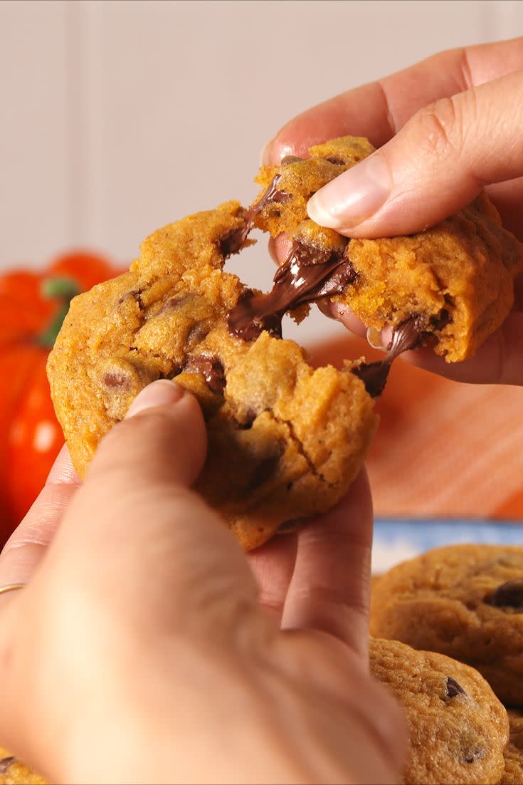 Pumpkin Spice Chocolate Chip Cookies