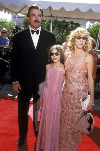 <p>Ron Galella/Ron Galella Collection</p> Tom Selleck with his wife Jillie Mack and their daughter Hannah Selleck.