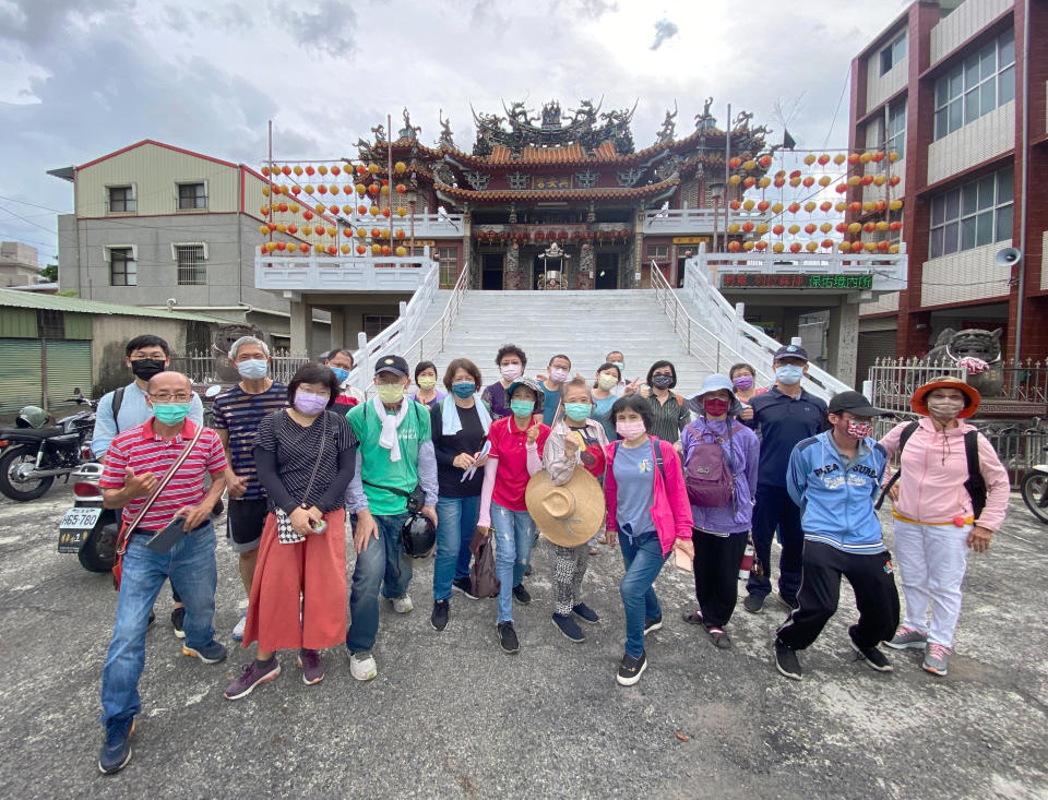 社大台江分校舉辦台江建庄二百年文化路徑試走。（記者陳治交攝）