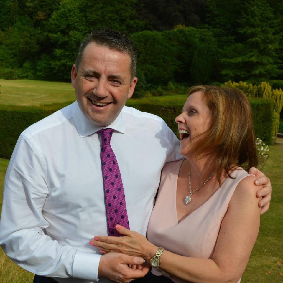 John Hunt, the BBC 5 Live racing commentator with his wife Carol, who is believed to be one of the victims of a triple crossbow murder along with the couple's two daughters