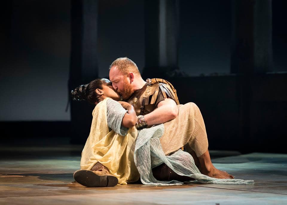 Political thriller: Josette Simon as Cleopatra and Antony Byrne as Mark Antony in Antony & Cleopatra: Helen Maybanks