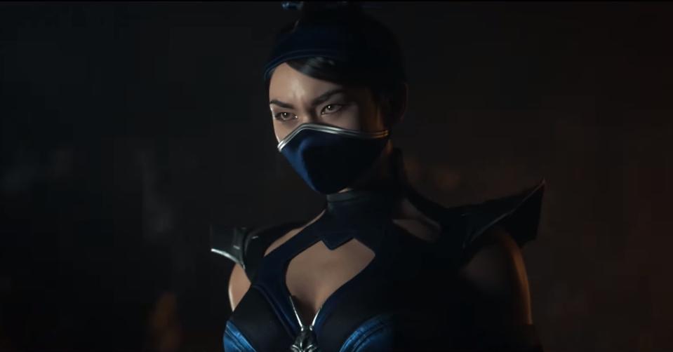 Kitana from Mortal Kombat looking badass