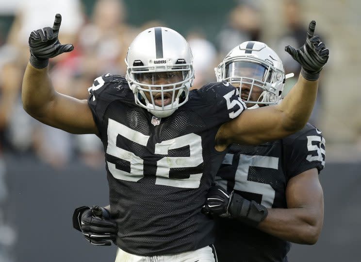 Khalil Mack is coming off a season in which he made All-Pro at two positions (AP)