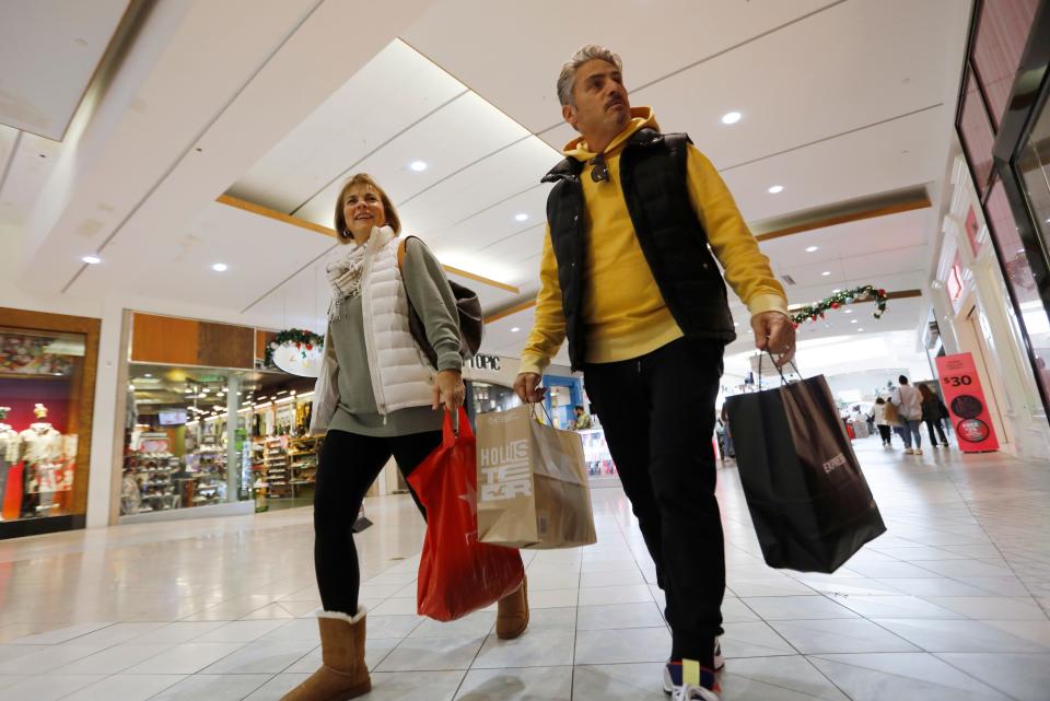 Two shoppers have already found some deals during their shopping excursion to the Dartmouth Mall.