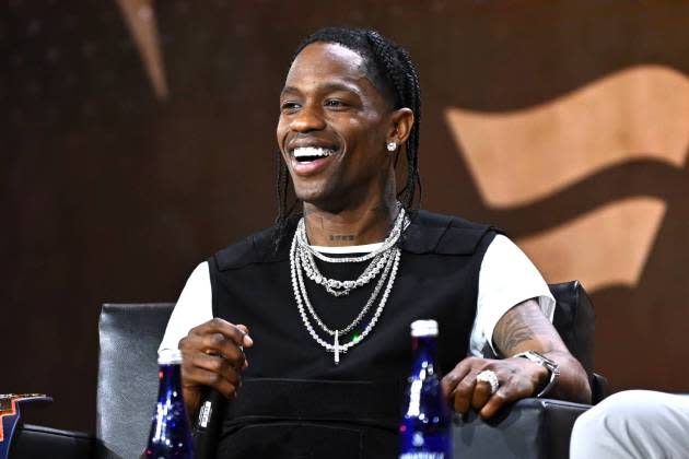 Travis Scott at Fanatics Fest 2024 on Aug. 17, 2024 in New York City - Credit: Roy Rochlin/Getty Images for Fanatics