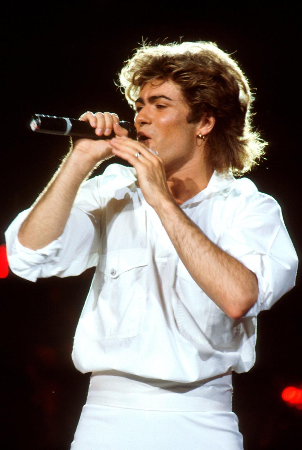 George Michael performed with Wham! in Sydney in January 1985.