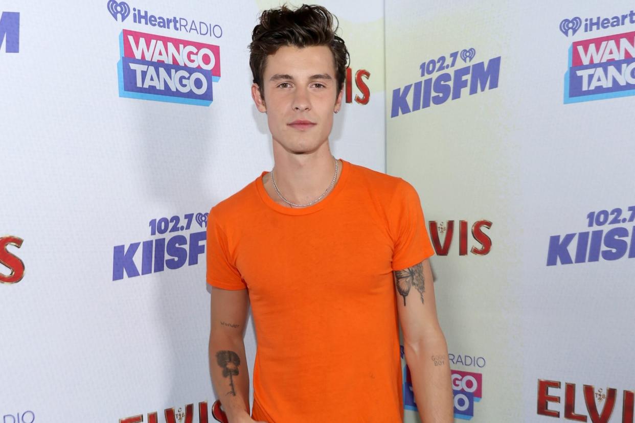 CARSON, CALIFORNIA - JUNE 04: (FOR EDITORIAL USE ONLY) Shawn Mendes attends the 2022 iHeartRadio Wango Tango at Dignity Health Sports Park on June 04, 2022 in Carson, California. (Photo by Rich Polk/Getty Images for iHeartRadio)