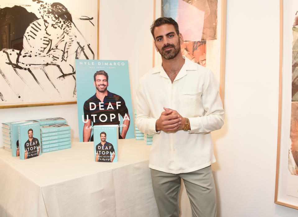 Nyle DiMarco at his “Deaf Utopia” book party at Hamilton-Selway Fine Art on April 26 in West Hollywood. - Credit: Gilbert Flores for Variety