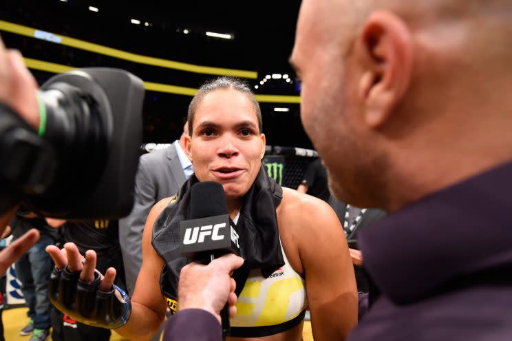 Amanda Nunes won the women's bantamweight title at UFC 200. (Getty)