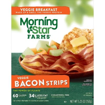 <p><a href="https://go.redirectingat.com?id=74968X1596630&url=https%3A%2F%2Fwww.target.com%2Fp%2Fmorningstar-farms-veggie-breakfast-bacon-frozen-strips-5-25oz%2F-%2FA-14624553&sref=https%3A%2F%2Fwww.prevention.com%2Ffood-nutrition%2Fhealthy-eating%2Fg40230211%2Fbest-meat-substitutes%2F" rel="nofollow noopener" target="_blank" data-ylk="slk:Shop Now;elm:context_link;itc:0;sec:content-canvas" class="link rapid-noclick-resp">Shop Now</a></p><p>Veggie Bacon Strips</p><p>target.com</p><p>$4.99</p><span class="copyright">Morningstar Farms / Target</span>