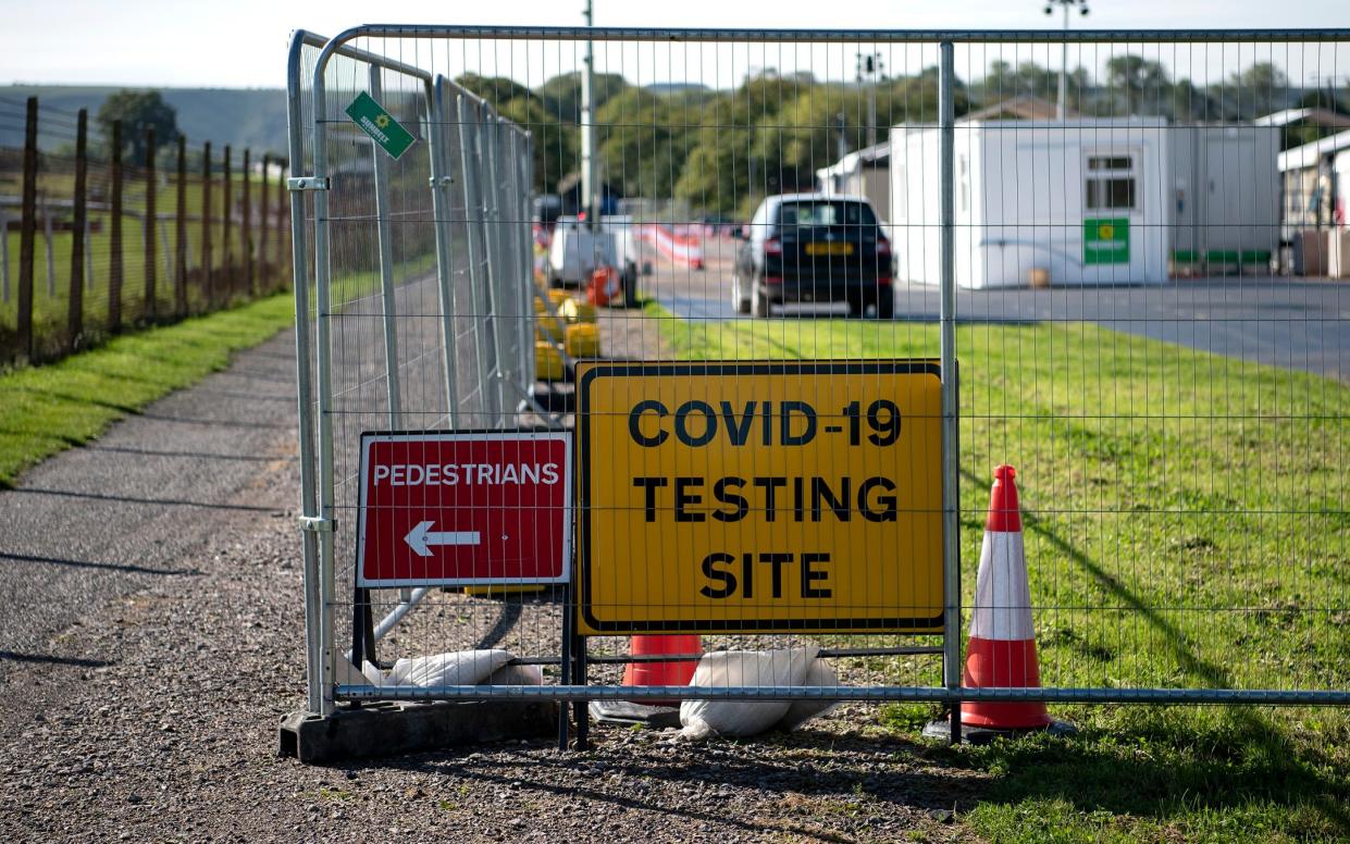 Data showed only 15.1 per cent of people tested for Covid in England at a regional site, local site or mobile testing unit in the week ending October 14 received their result within 24 hours - Christopher Pledger